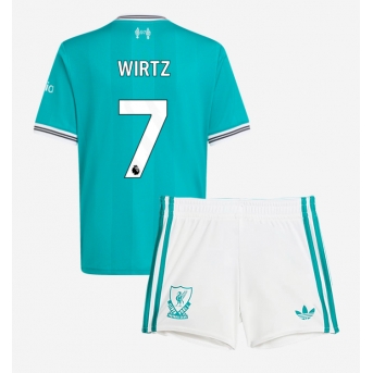 Billige Fotballdrakt Liverpool Florian Wirtz #7 Replika Tredjedraktsett Barn 2025-26 Kortermet (med bukser)